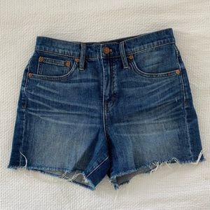Madewell high rise denim shorts
